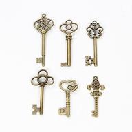 🔑 unlock the past: bingcute 30pcs bronze vintage large skeleton keys - vintage keys charms skeleton key set logo