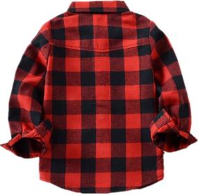 img 3 attached to 👕 Little Shirts Sleeve Flannel Boys' Clothing by Amasslove