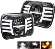 braveway headlights rectangular headlight t002 ff pair logo