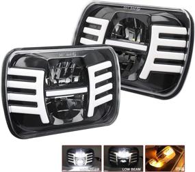 img 4 attached to BraveWAY Headlights Rectangular Headlight T002 FF Pair