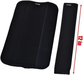 img 3 attached to COSMOS 2 PCS 12&#34; Black Shoulder Strap Pads for Laptop Bag, Sport Bag, Travel Bag - Enhanced Comfort and Support