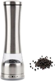 img 4 attached to 🧂 LanScren Stainless Steel Salt and Pepper Grinder - Adjustable Coarseness, Refillable Mill