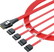 🔗 linkfor internal mini sas to sata cable - high-speed sas breakout cable with sata forward breakout - hdd splitter cable 2 packs 3.3 feet логотип