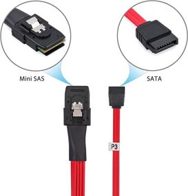 img 1 attached to 🔗 LiNKFOR Internal Mini SAS to SATA Cable - High-Speed SAS Breakout Cable with SATA Forward Breakout - HDD Splitter Cable 2 Packs 3.3 Feet