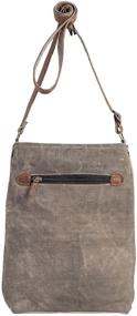 img 3 attached to Mona B. Identified Collection: Upcycled Canvas with Vegan Leather Trim (Ice Gray)