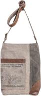 mona b. identified collection: upcycled canvas with vegan leather trim (ice gray) logo