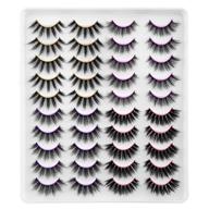 newcally faux mink lashes pack: wholesale bulk 20 pairs of dramatic, long, fluffy and wispy false eyelashes logo