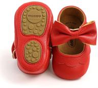 👶 charming rvrovic baby girls soft sole mary jane flats - perfect pu shoes with cute bow for princess dresses! logo