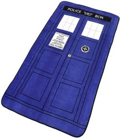 img 1 attached to 🧣 Cozy up with the Underground Toys Doctor Dr Who Tardis Throw Blanket!
