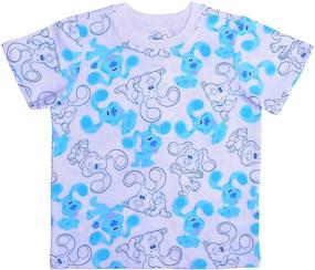 img 3 attached to 🐾Футболка футболка с рукавом "Blue's Clues Paw Print" и брюки джоггер для мальчиков от Nickelodeon