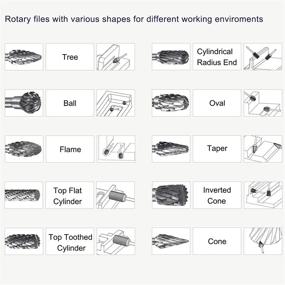 img 1 attached to Uxcell Rotary Burrs Woodworking Engraving