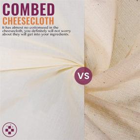 img 3 attached to Grade 100 Combed Cheesecloth: Hemmed Cheese Cloth for Straining & Cooking | 9 Sq Feet, 100% Unbleached Cotton