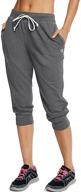 👖 stylish and comfortable champion women's french terry capris: a perfect blend of fashion and function logo