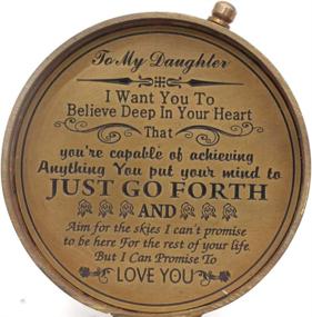 img 4 attached to Compass Daughter Inspirational Gift Personalized