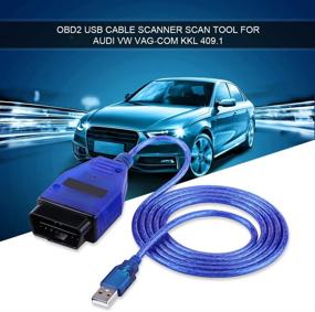 img 3 attached to 🚗 Qiilu Автомобильный OBD2 USB кабельный сканер: Конечный инструмент COM KKL 409.1 (Синий) для эффективной диагностики автомобиля.