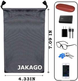 img 1 attached to 2 Pack Soft Microfiber Cell Phone & Sunglasses Storage Bags: Waterproof Pouch with Drawstring Closure - Ideal for Glasses, Electronic Gadgets & More!