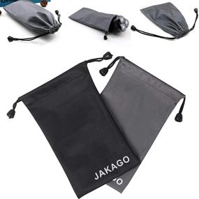 img 2 attached to 2 Pack Soft Microfiber Cell Phone & Sunglasses Storage Bags: Waterproof Pouch with Drawstring Closure - Ideal for Glasses, Electronic Gadgets & More!