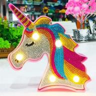 🦄 блестящая живопись с алмазами единорога с led-подсветкой: создайте свою собственную ослепительную ночную лампу из кристаллов. логотип