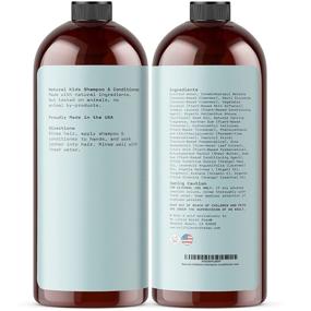 img 3 attached to 🌿 Natural 2-in-1 Kids Shampoo and Conditioner for Gentle Cleaning - Made in USA, Argan Orange Vanilla Scent, 16 oz