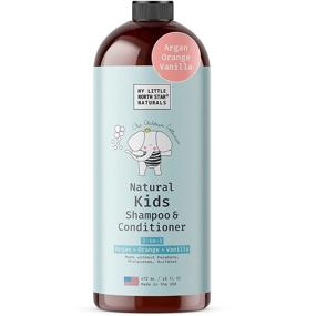 img 4 attached to 🌿 Natural 2-in-1 Kids Shampoo and Conditioner for Gentle Cleaning - Made in USA, Argan Orange Vanilla Scent, 16 oz