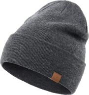 men's winter hats - home prefer 🧢 acrylic knit cuff beanie cap for warm daily wear logo