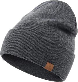 img 4 attached to Men's Winter Hats - Home Prefer 🧢 Acrylic Knit Cuff Beanie Cap for Warm Daily Wear