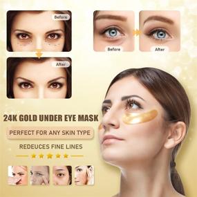 img 2 attached to 🏻 Revitalizing 24K Gold Under Eye Collagen Patches: Banish Puffy Eyes, Dark Circles, and Wrinkles – Get 30 Pairs for Lasting Moisturized, Elastic Skin