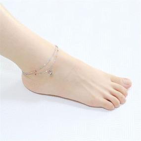img 1 attached to Crystal Stainless Anklet Hanging Adjustable