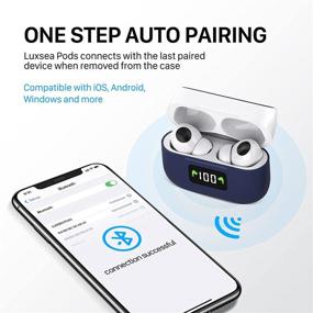 img 1 attached to 🎧 LUXSEA True Wireless Earbuds: In-Ear Bluetooth Headphones with Power Display & Wireless Charging Case - Sweat Resistant Earphones with Microphone & Bluetooth 5.0 Headset for Android