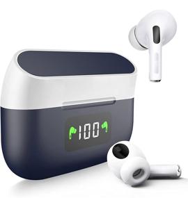 img 4 attached to 🎧 Беспроводные наушники LUXSEA True Wireless: Внутриканальные Bluetooth-наушники с дисплеем питания и беспроводным зарядным кейсом - Устойчивые к поту наушники с микрофоном и гарнитурой Bluetooth 5.0 для Android.