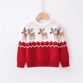 img 2 attached to LeeXiang Reindeer Boys' 🦌 Pullover Sweaters Sweatshirts - Sweaters