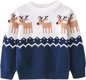 img 3 attached to LeeXiang Reindeer Boys' 🦌 Pullover Sweaters Sweatshirts - Sweaters