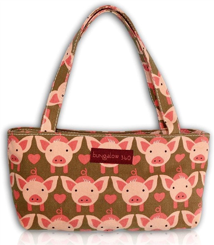 bungalow 360 70108 pig bungalow360 mini women's handbags & wallets 로고