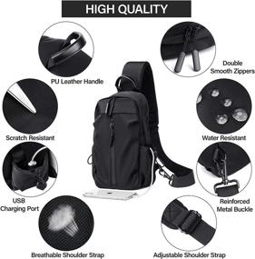 img 3 attached to Peicees Crossbody Backpack: Stylish, Waterproof, and Versatile