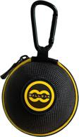 yellow/black clip-on cue ball case by ballsak sport - cue ball bag with extra strong strap design for attaching pool balls, billiard balls, and training balls to your cue stick bag логотип