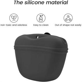 img 3 attached to 🐾 Silicone Dog Treat Pouch- Portable Clip-On Training Container - Magnetic Buckle Closing and Waist Clip - BPA Free