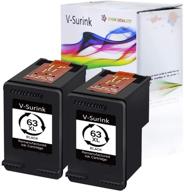 v-surink hp 63 63xl ink cartridge - compatible with envy 4520 4516, officejet 5255 5258 4655, 4650 3830 3831, deskjet 2130 2132 1112 3630 3633 3634 printer (2b) - remanufactured logo