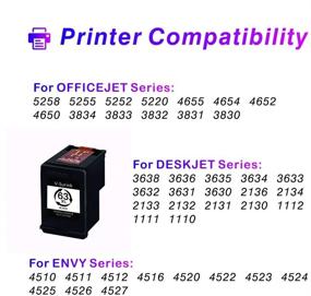 img 3 attached to V-Surink HP 63 63XL Ink Cartridge - Compatible with Envy 4520 4516, Officejet 5255 5258 4655, 4650 3830 3831, Deskjet 2130 2132 1112 3630 3633 3634 Printer (2B) - Remanufactured