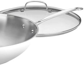 img 1 attached to Кастрюля для жарки "Cuisinart 726-38H Chef's Classic Stainless" диаметром 14 дюймов: исключительное качество с дополнительной рукояткой и стеклянной крышкой.