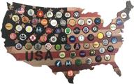 🐶 woofdog usa rustic stars and stripes beer cap map: craft beer collectors' unique man cave decor to showcase growler and craft beer caps logo