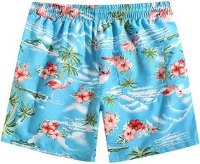img 3 attached to SSLR Printed Casual Hawaiian Christmas Boys' Clothing for Swim