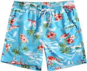 img 4 attached to SSLR Printed Casual Hawaiian Christmas Boys' Clothing for Swim
