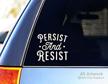 persist resist decal resistance sticker logo