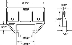 img 1 attached to Slide Co 221904 - Reliable 🗄️ Nylon Drawer Guide for Enhanced Drawer Functionality