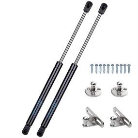 img 4 attached to 💪 Premium Gas Prop Struts Shocks, 20 inch 67 LB - 2 Pcs Set with Mounting Brackets - Perfect for TV Cabinet, Trap Door, Floor Hatch, Toolbox, RV Bed - Lift-Support Gas Springs (20" 300N) – Supports Lid Weights 35-50lbs