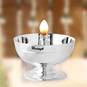 img 3 attached to 🪔 PRD CARATCAFE 30g Pure Sterling Silver Akhand Diya Jyot/Deepam for Puja Diwali Mandir, Oil Lamps in 925 Precious Silver