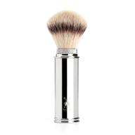 🧔 muhle silvertip fibre travel shaving brush with nickel-plated handle - synthetic bristles logo