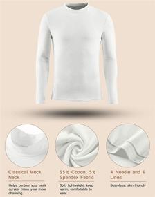 img 2 attached to XShing Men's Stretchy Slim Fit Athletic Long Sleeve Turtleneck T-Shirt - Warm Sweater