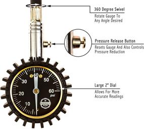 img 2 attached to 🔋 Покрышкометр Federico's Car Care XL Pro Edition - Точные измерения от 0 до 60 PSI.