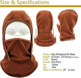img 3 attached to Balaclava Windproof Fleece Warmer: Ultimate Boys' Accessories for Cold Weather Protection